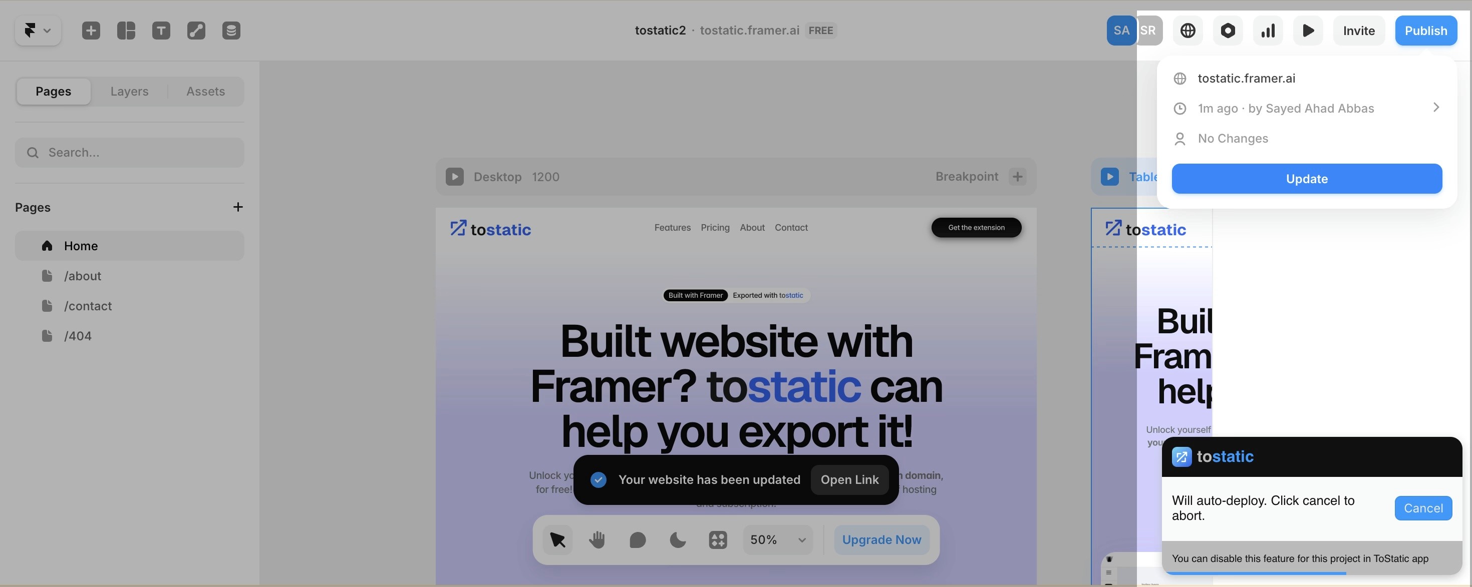 Static output that can leave the builder.